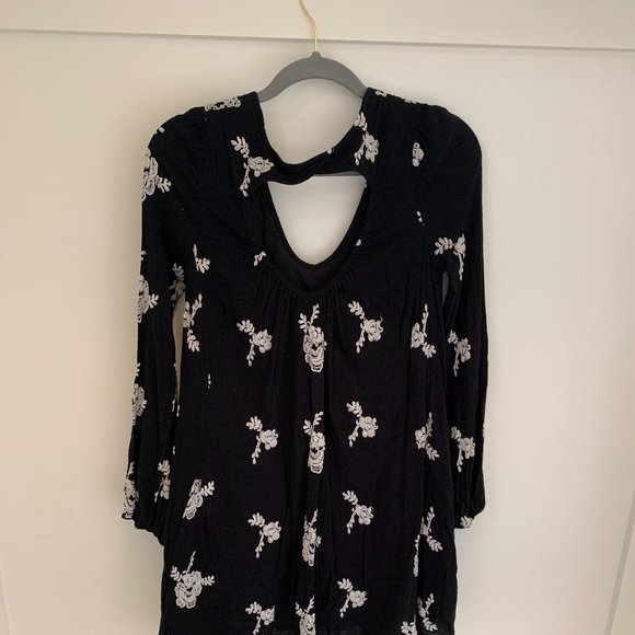 Free People Black Emma Embroidered Swing Dress - Picture 4 of 5